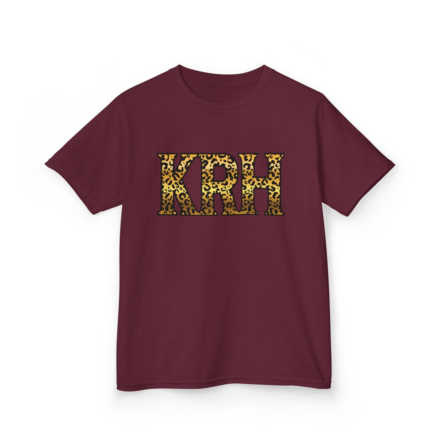 KRH Leopard Print Youth Tee - Maroon