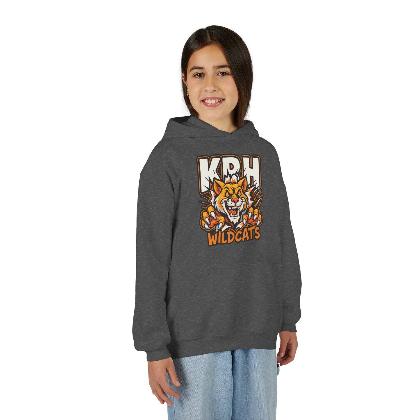 KRH Wildcats Youth Hoodie - Dark Heather