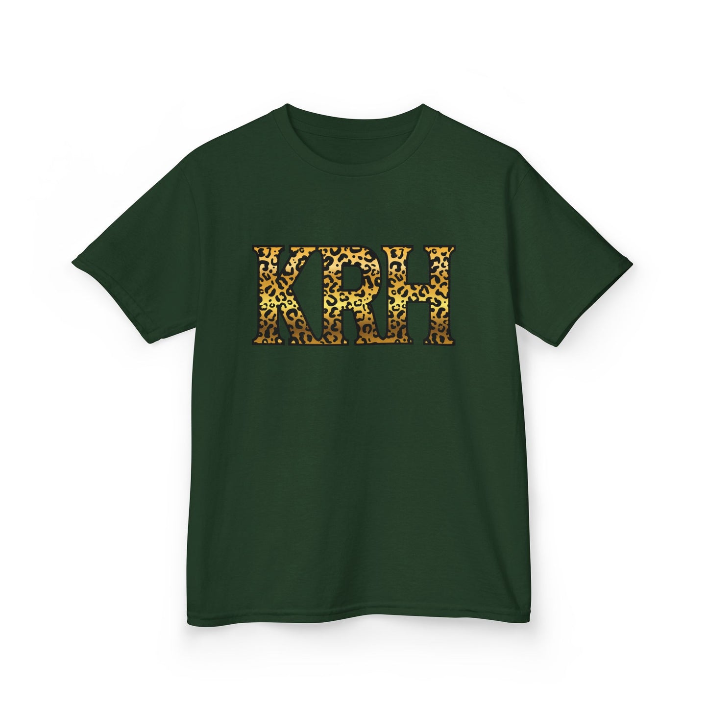 KRH Leopard Print Youth Tee - Forest Green
