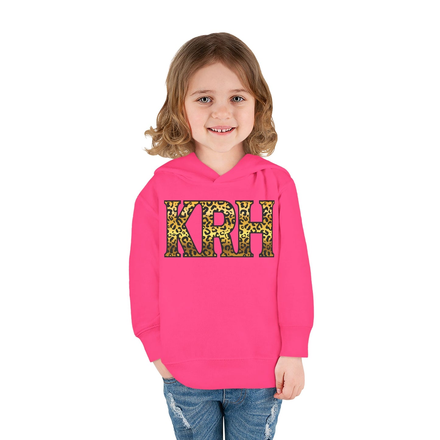 KRH Leopard Print Toddler Hoodie - Pink