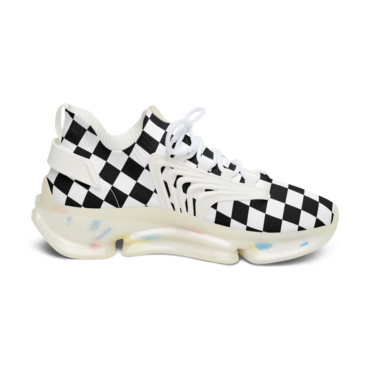 Checkered Women's Mesh Sneakers