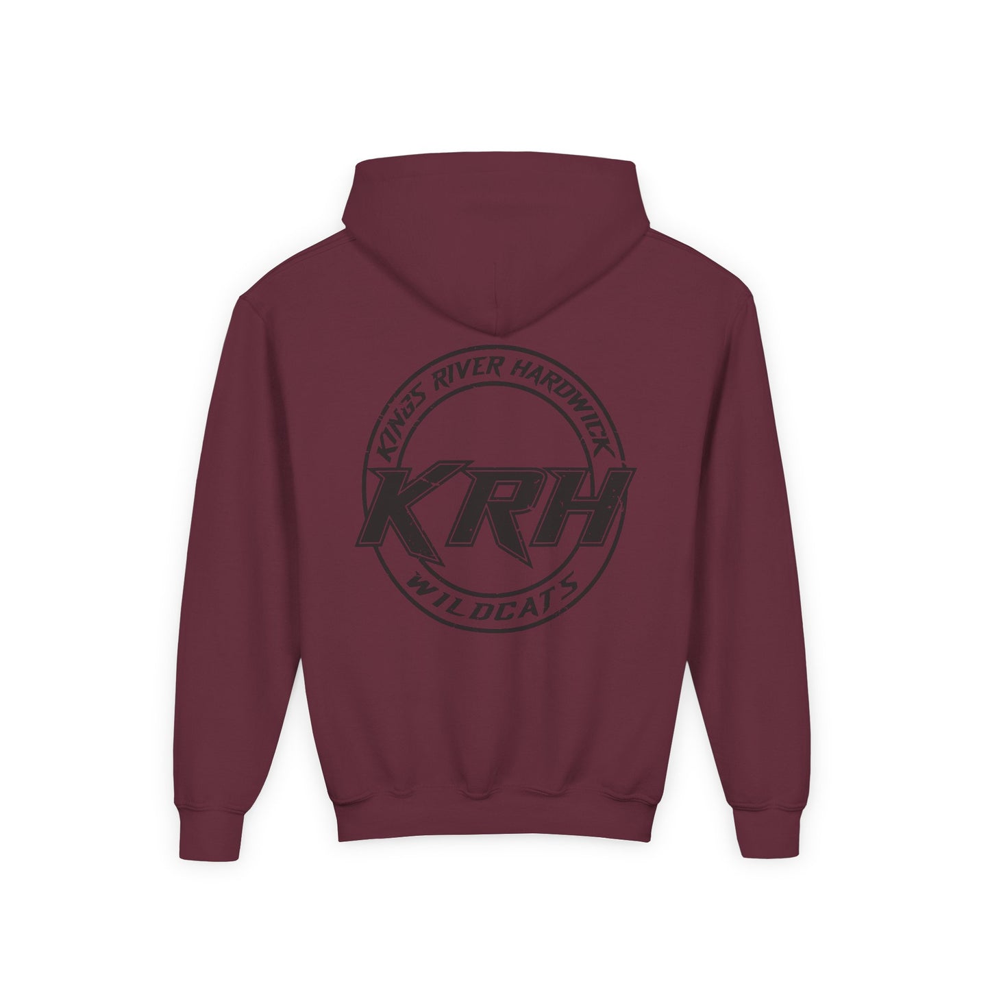 KRH Wildcats Youth Hoodie - Maroon (Front & Back Logo)