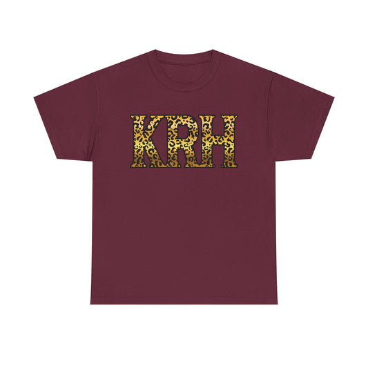 KRH Leopard Print Unisex Tee - Maroon