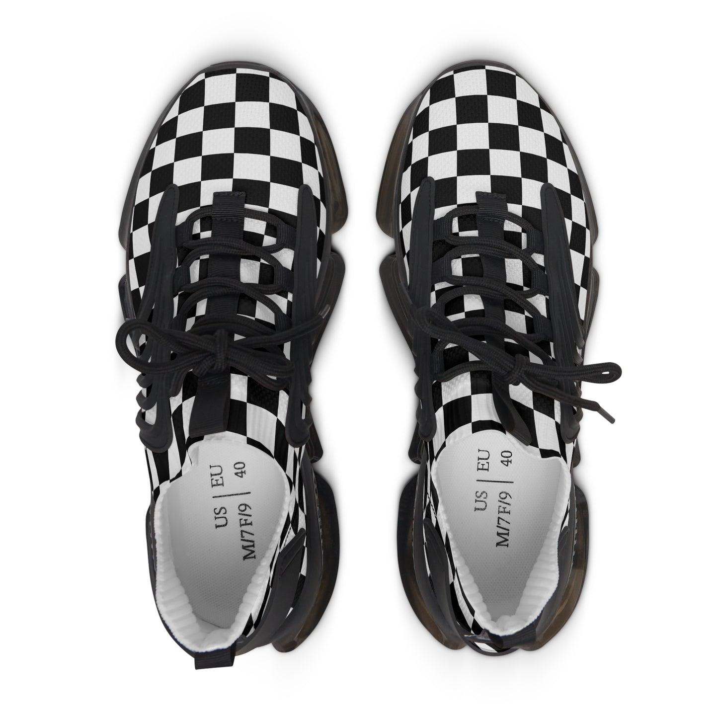 Checkered Women's Mesh Sneakers