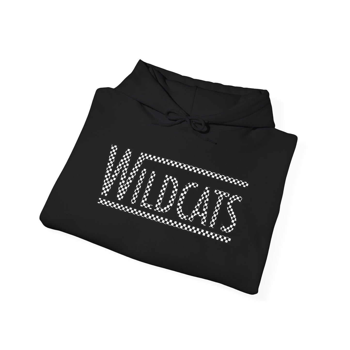 Checkered Wildcats Unisex Heavy Blend Hoodie - Black