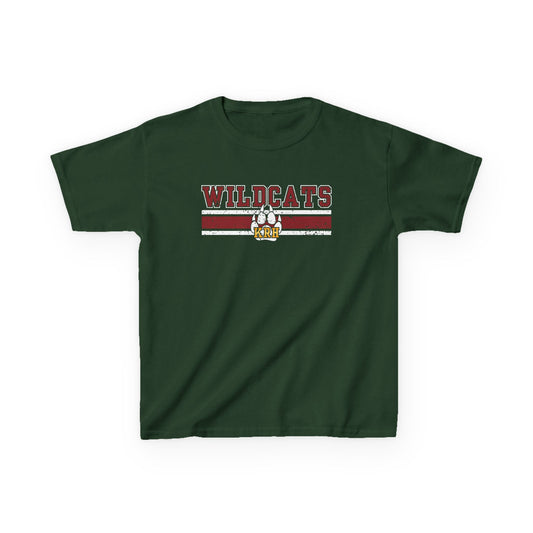 Wildcats Youth Heavy Cotton Tee - Forest Green
