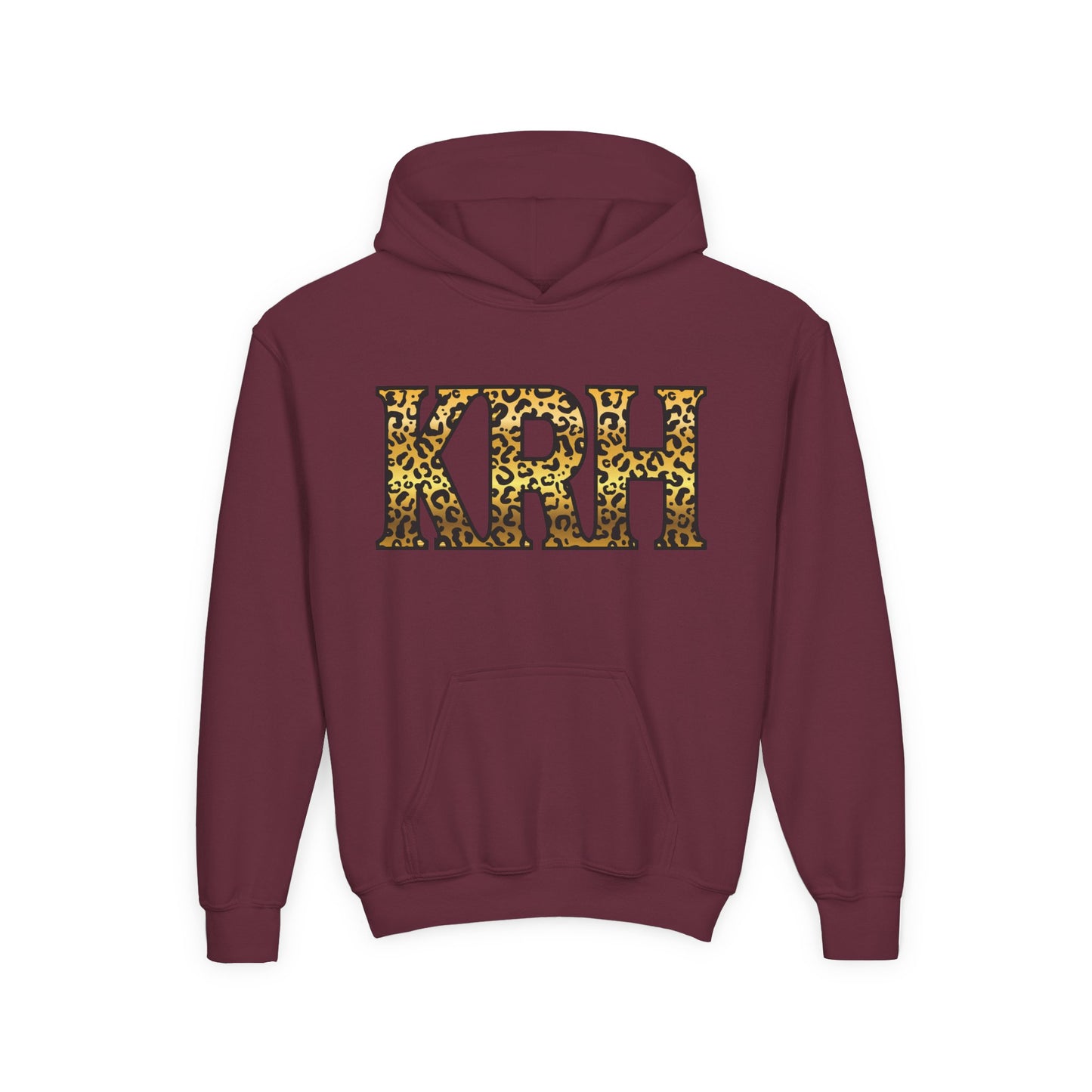 KRH Leopard Print Youth Hoodie - Maroon