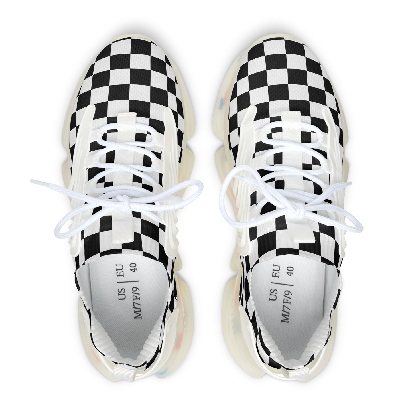 Checkered Women's Mesh Sneakers