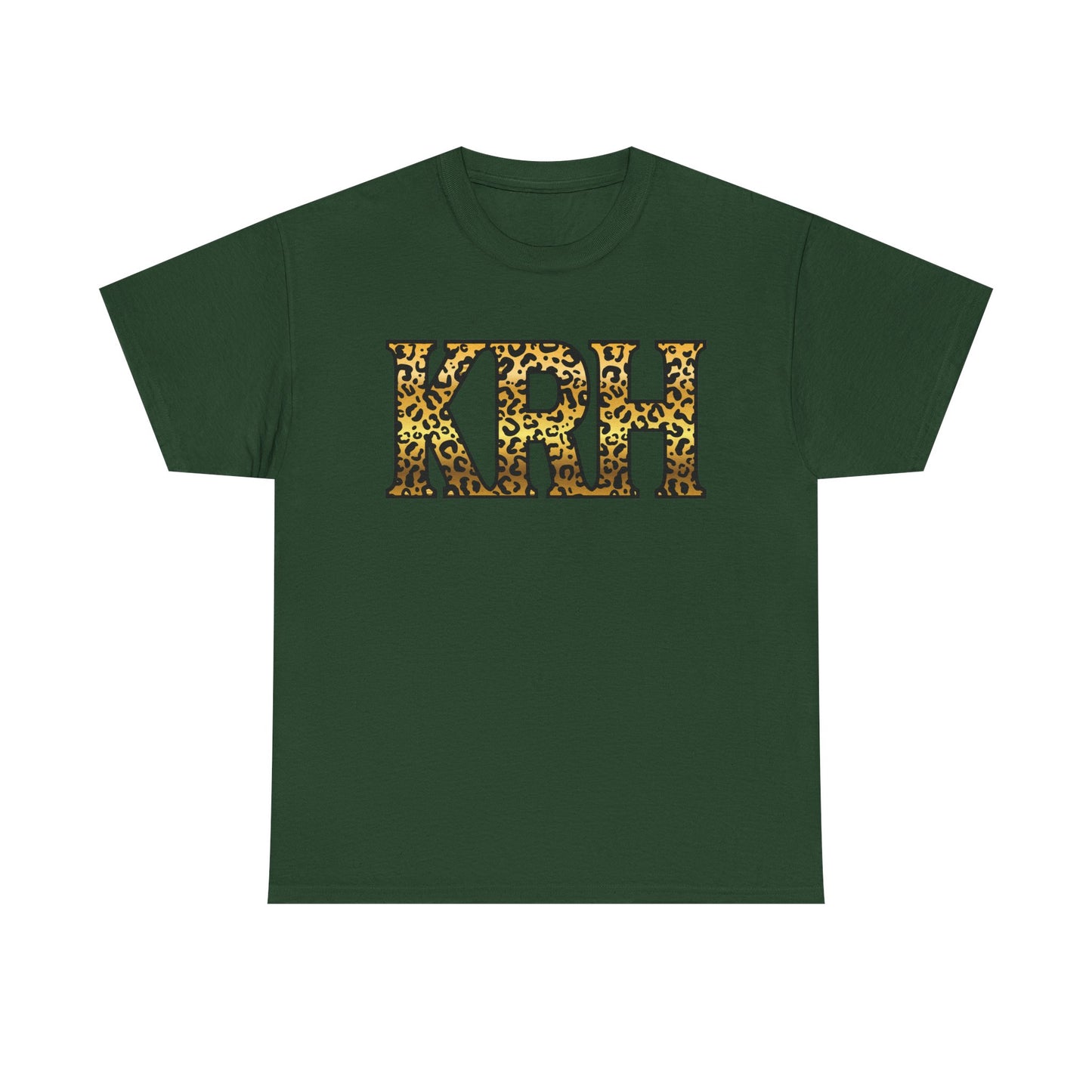 KRH Leopard Print Unisex Tee - Forest Green