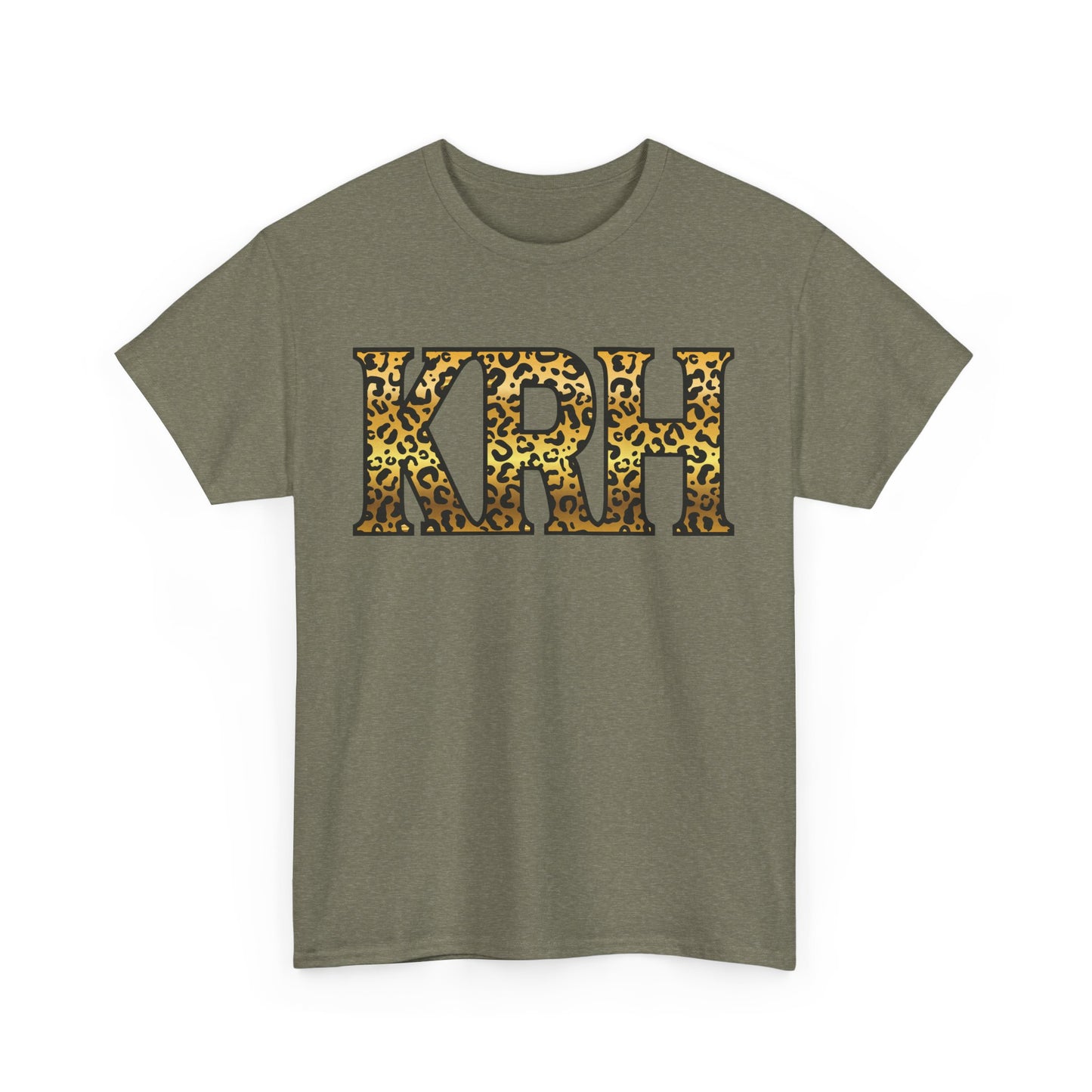 KRH Leopard Print Unisex Tee - Military Green