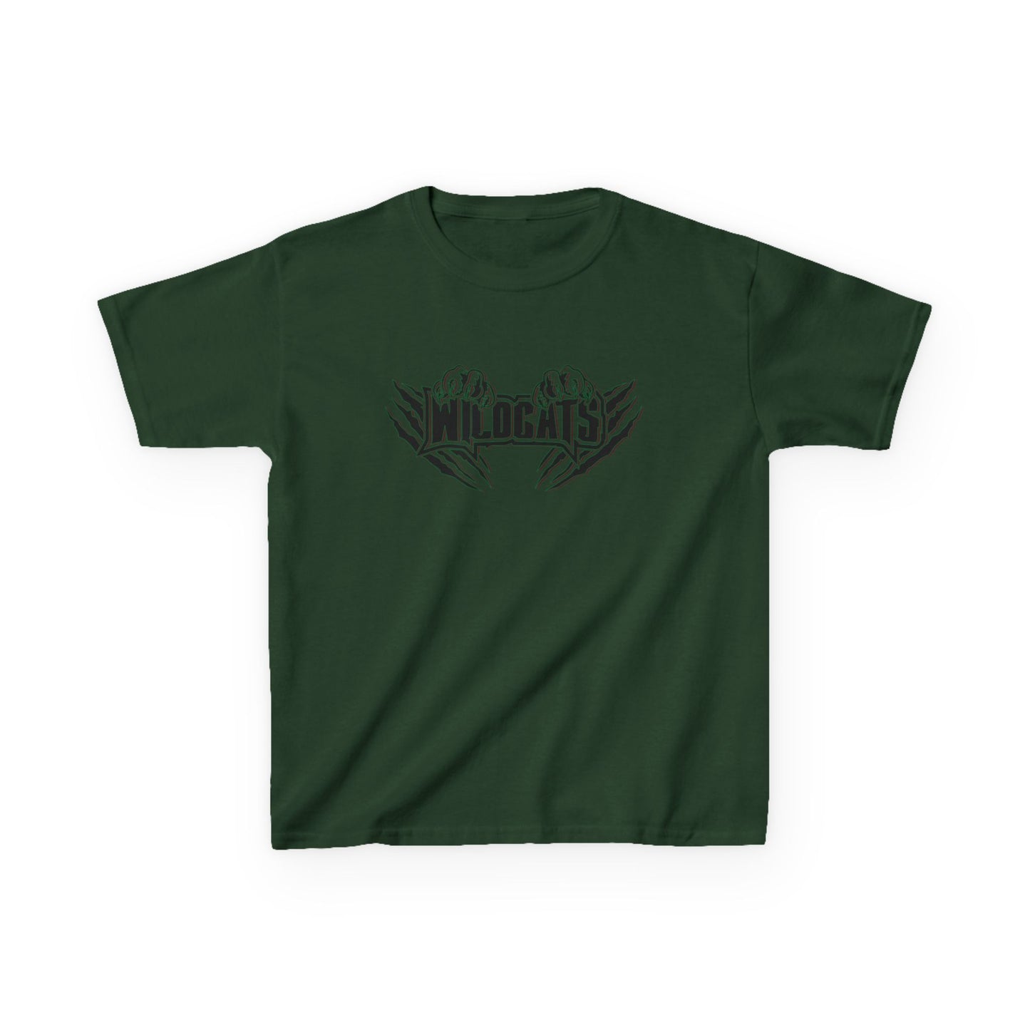 Wildcats Claws Youth Tee - Forest Green