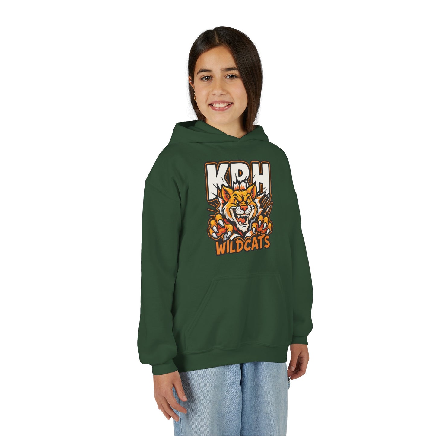 KRH Wildcats Youth Hoodie - Forest Green