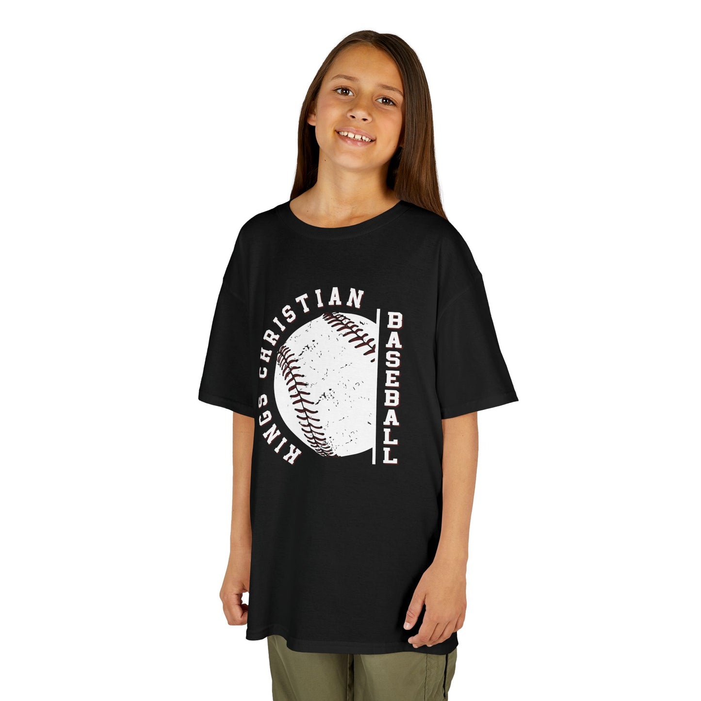 King's Christian Baseball Black Tee - Youth