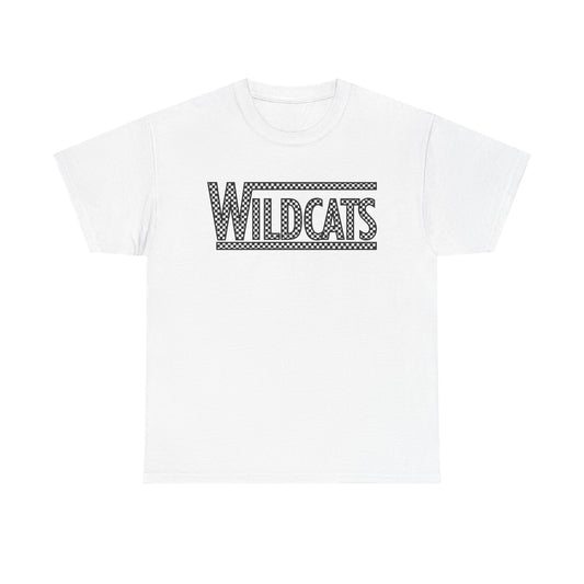 Checkered Wildcats Unisex Tee - White