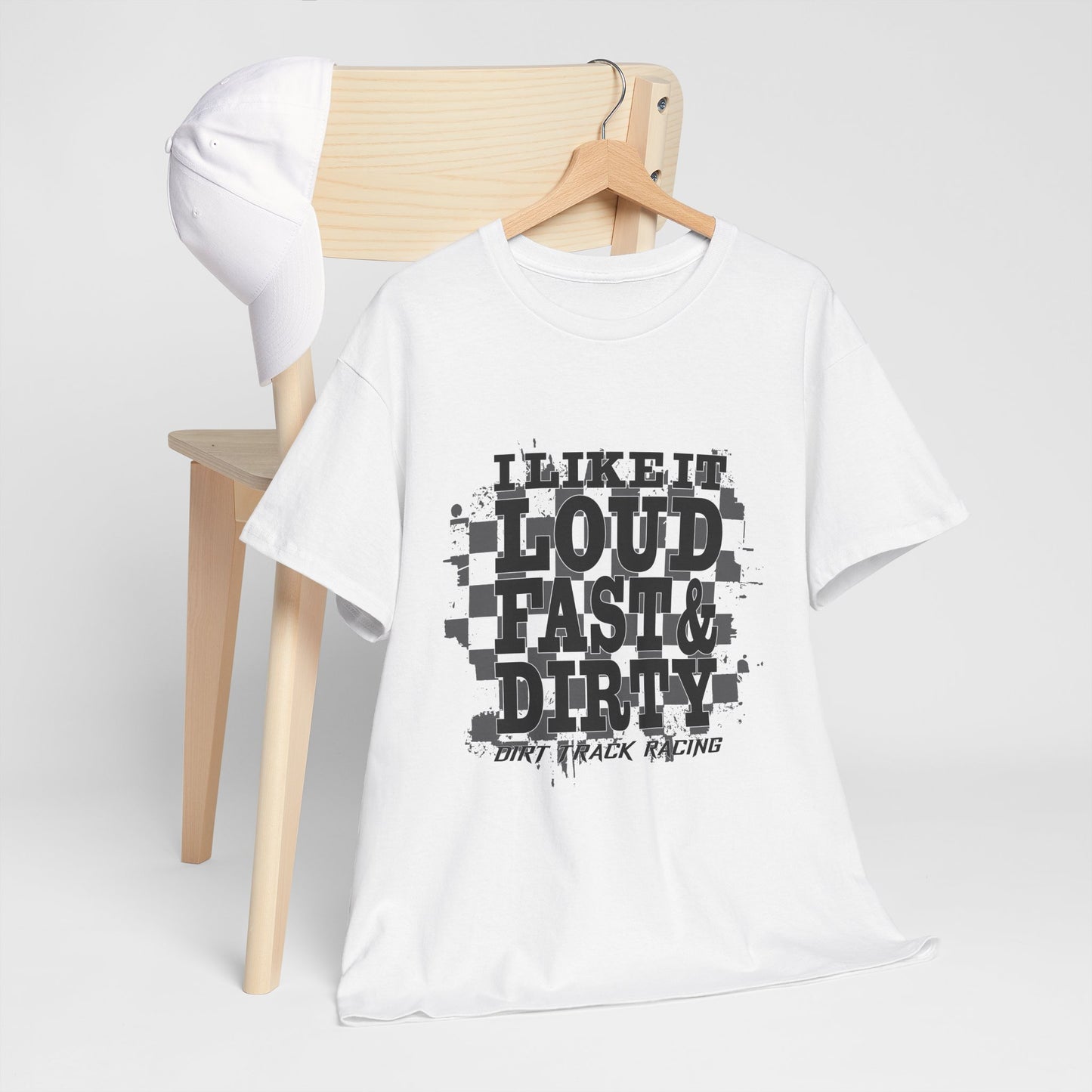 Loud & Dirty Racing Tee - Unisex Heavy Cotton Shirt