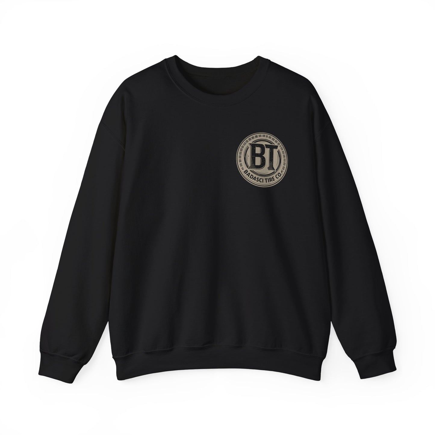 BT Badass-ee - Black Crewneck Sweatshirt (w/o Arm Design)