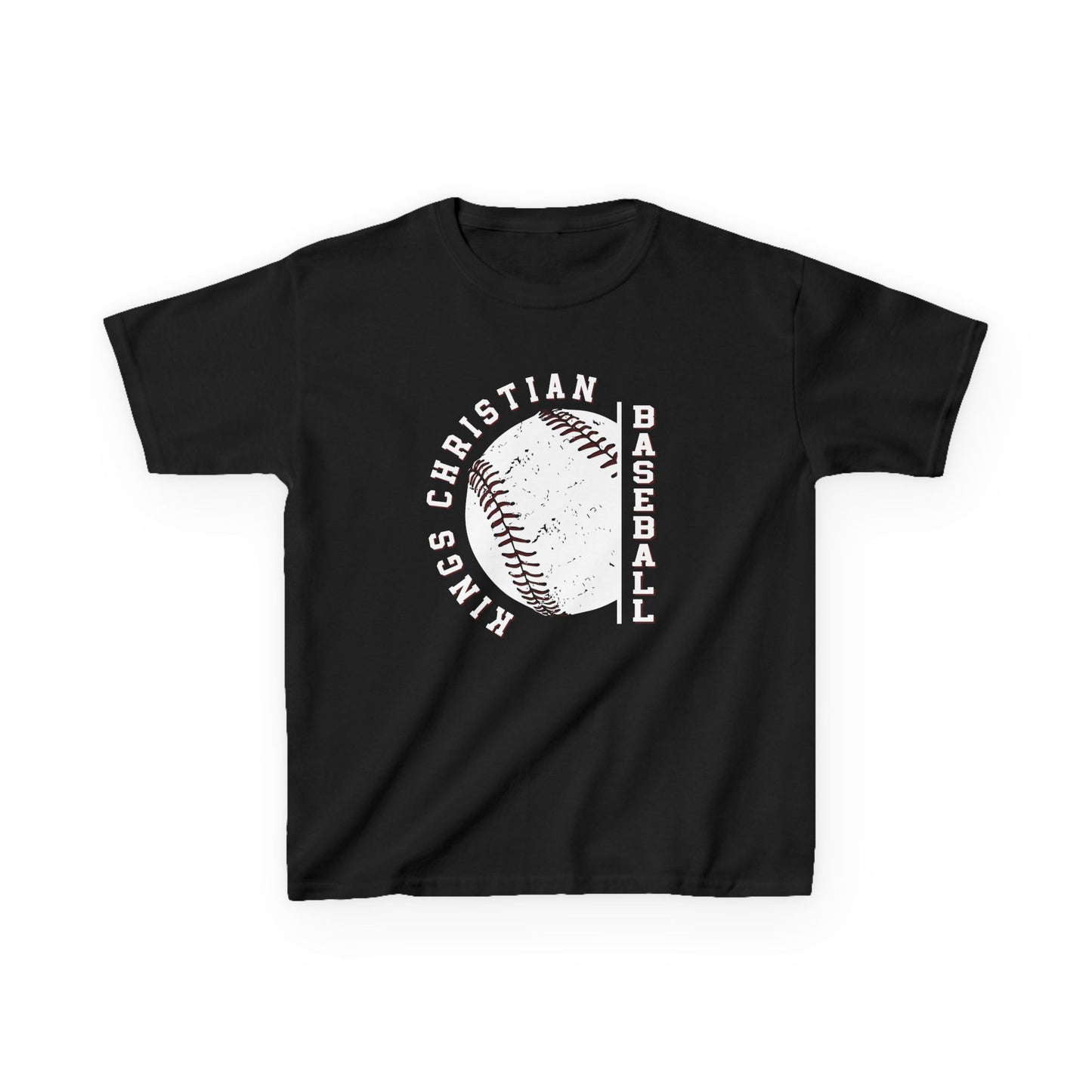 King's Christian Baseball Black Tee - Youth