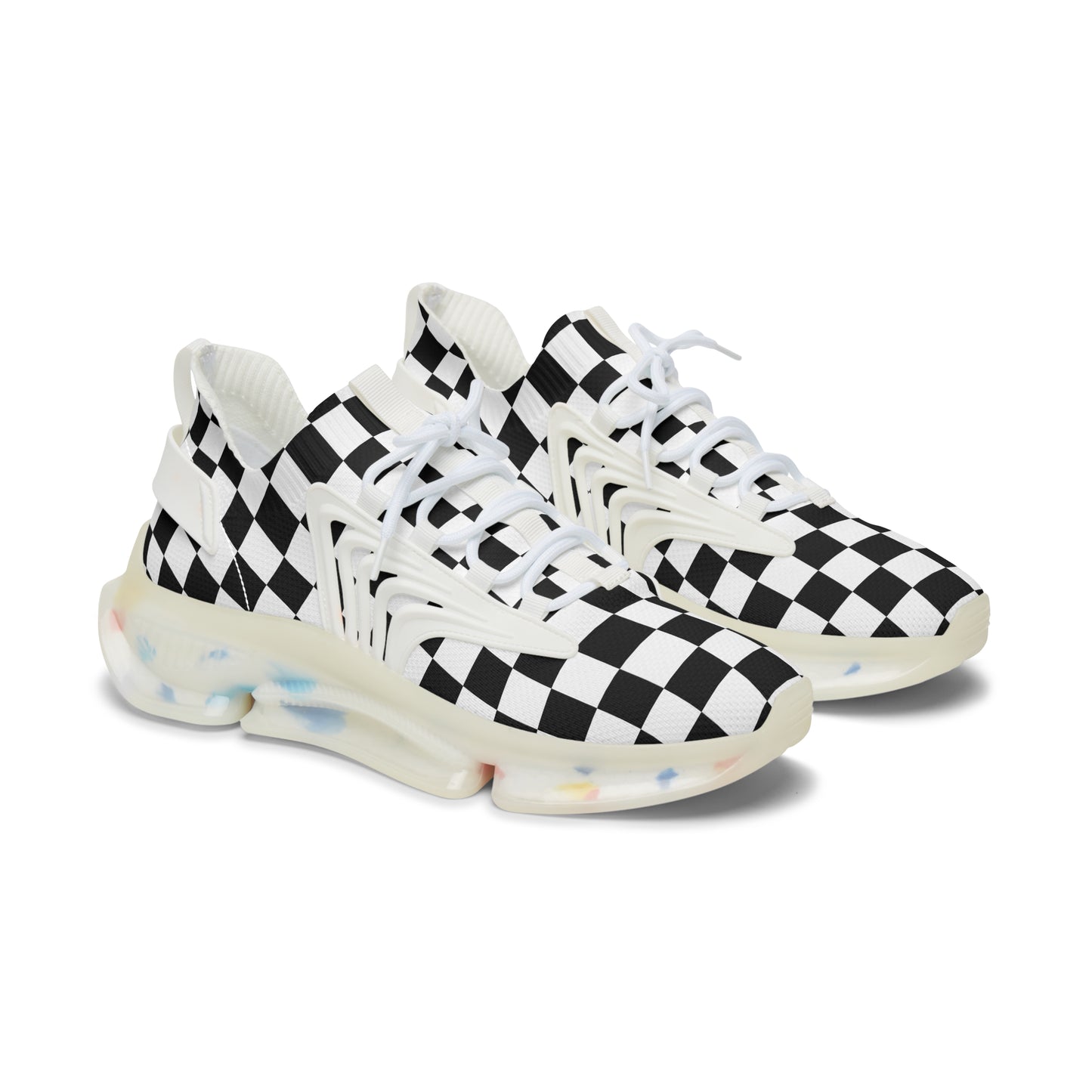 Checkered Women's Mesh Sneakers
