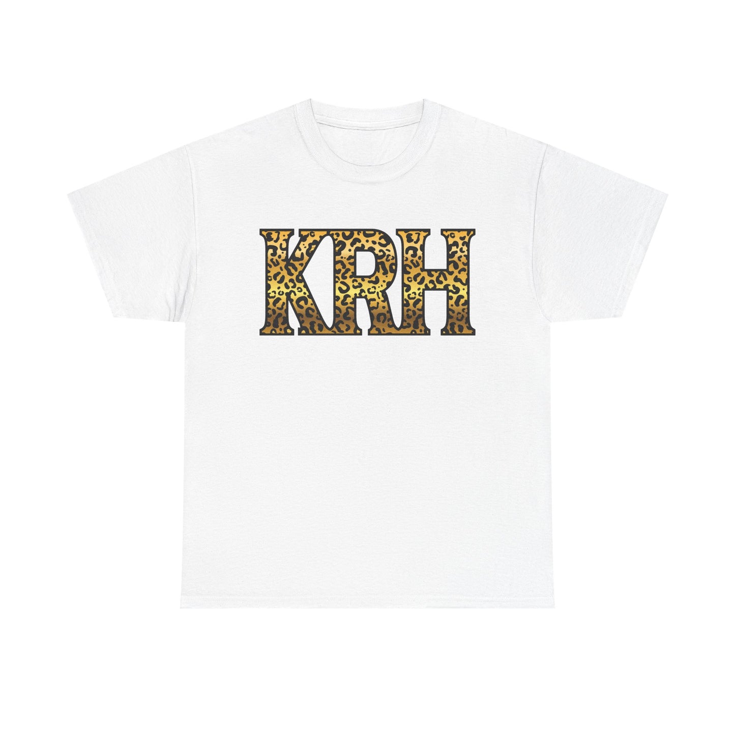 KRH Leopard Print Unisex Tee - White