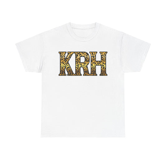 KRH Leopard Print Unisex Tee - White