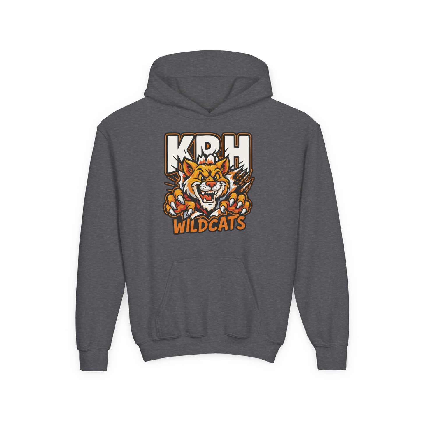 KRH Wildcats Youth Hoodie - Dark Heather