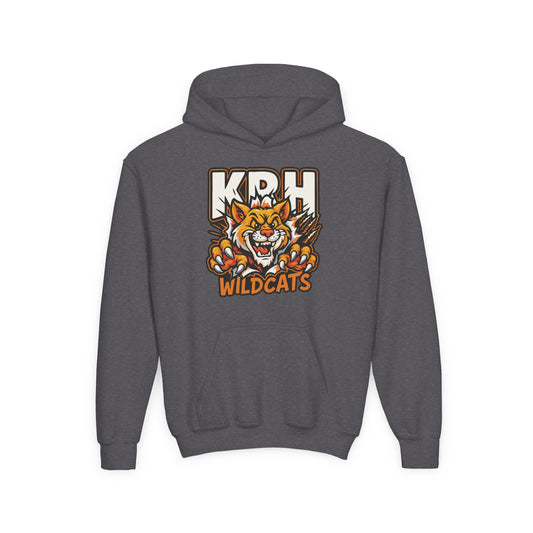 KRH Wildcats Youth Hoodie - Dark Heather