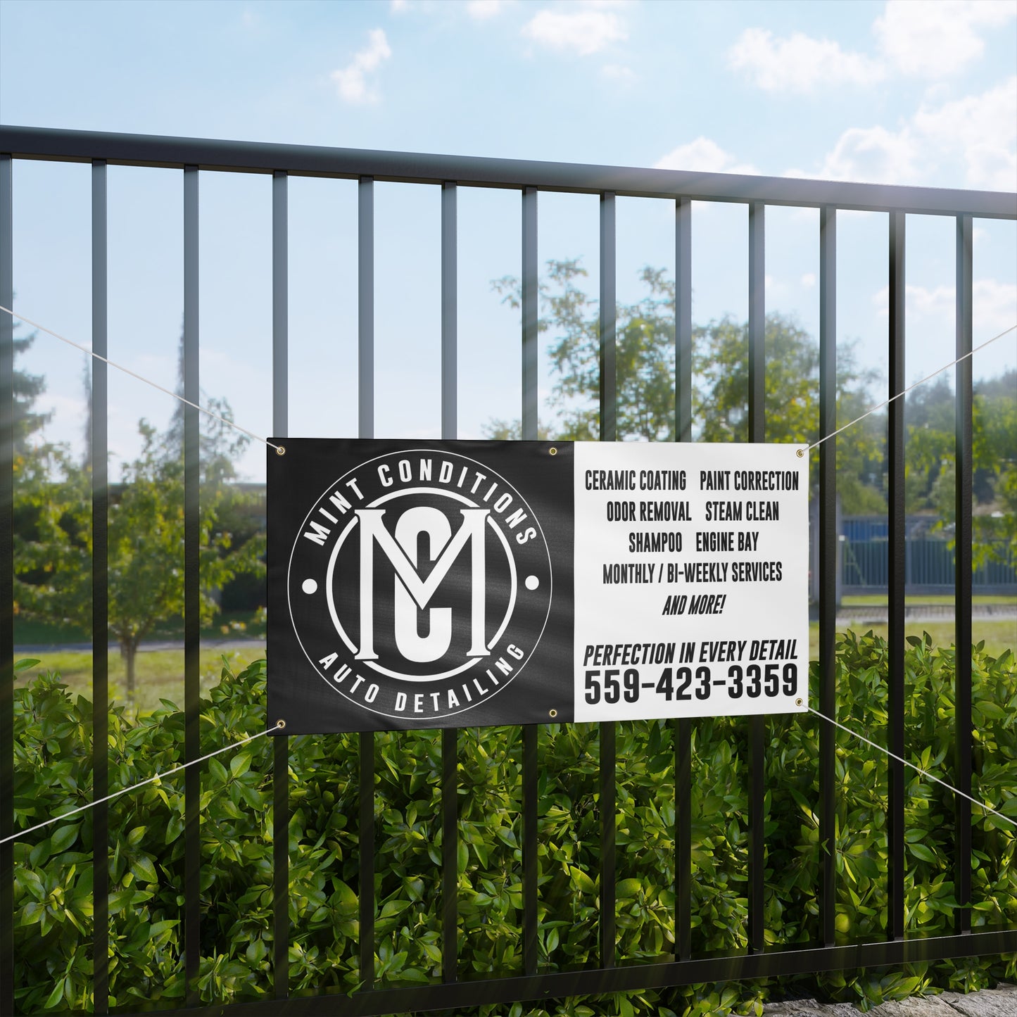 Matte Banner - Mint Conditions Auto Detailing Logo Banner