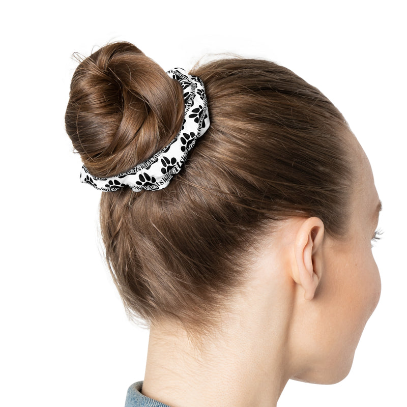 Trendy Black & White Scrunchie - Stylish Hair Accessory for Everyday Use