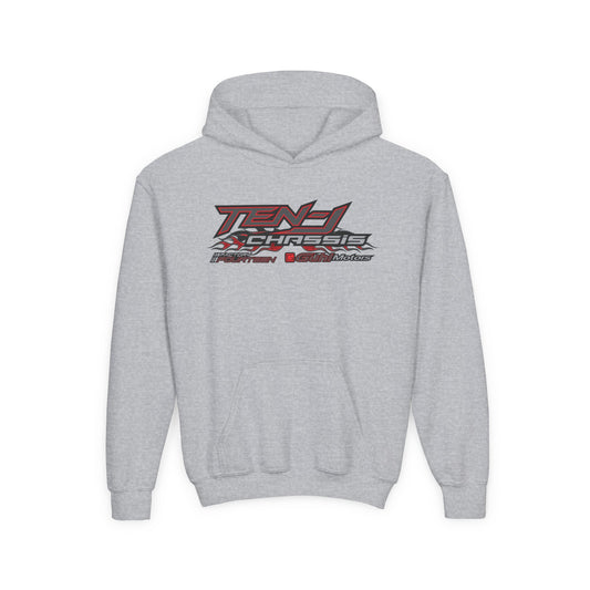 Ten-J Chassis | Factory Fourteen - Youth Hoodie - Grey