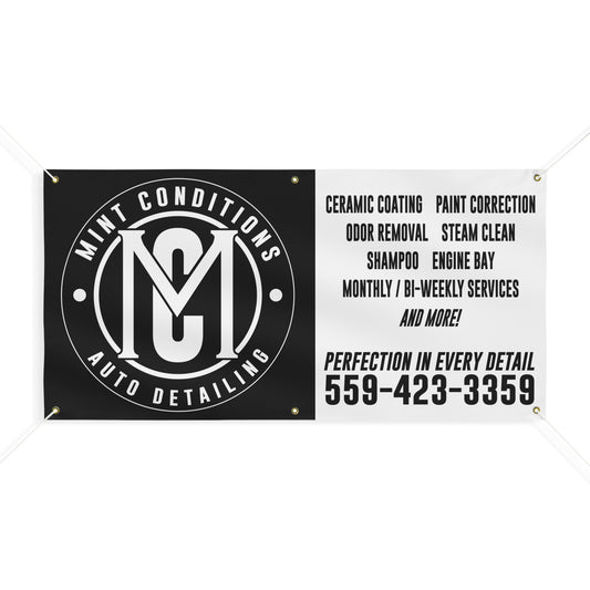 Matte Banner - Mint Conditions Auto Detailing Logo Banner
