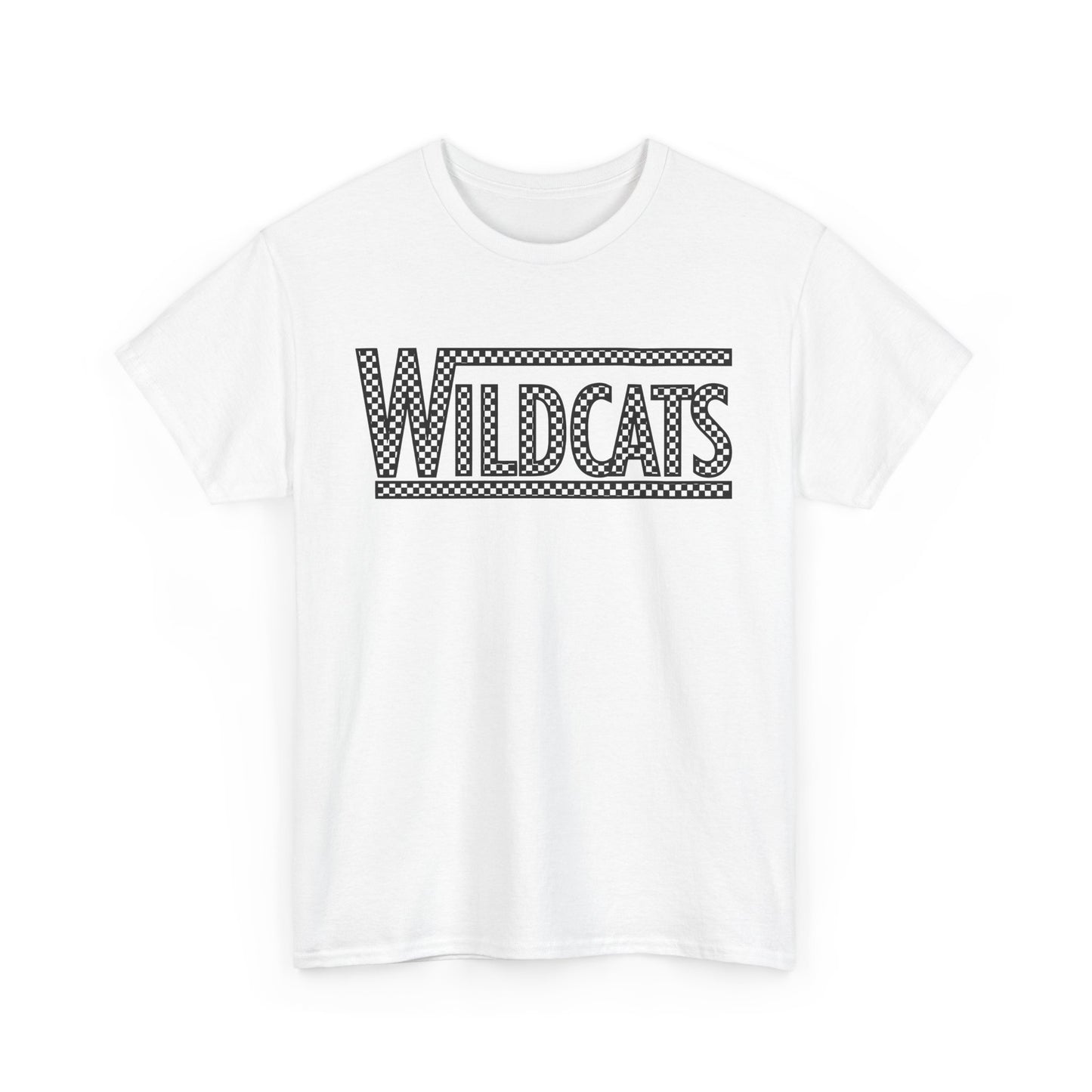 Checkered Wildcats Unisex Tee - White