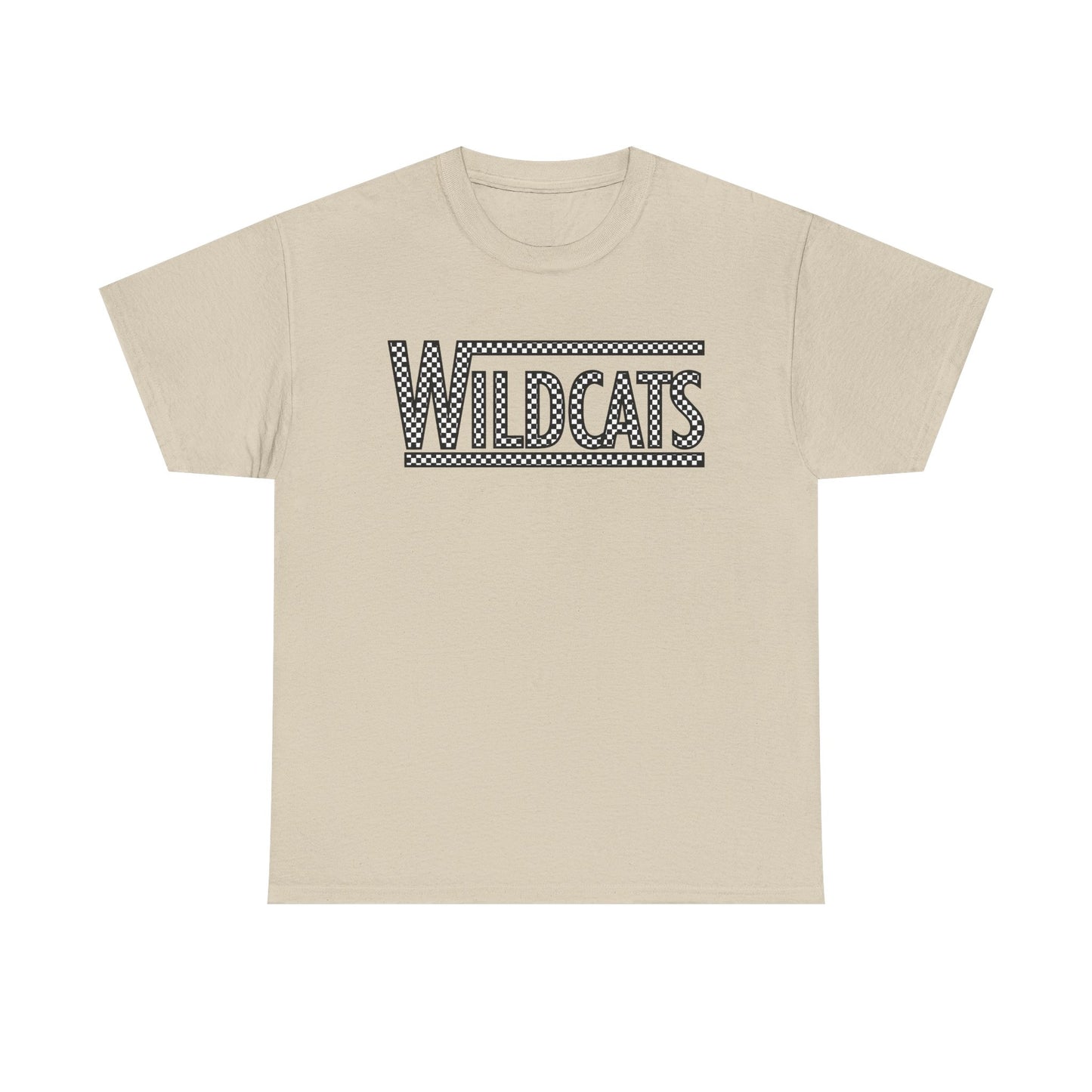Checkered Wildcats Unisex Tee - Sand