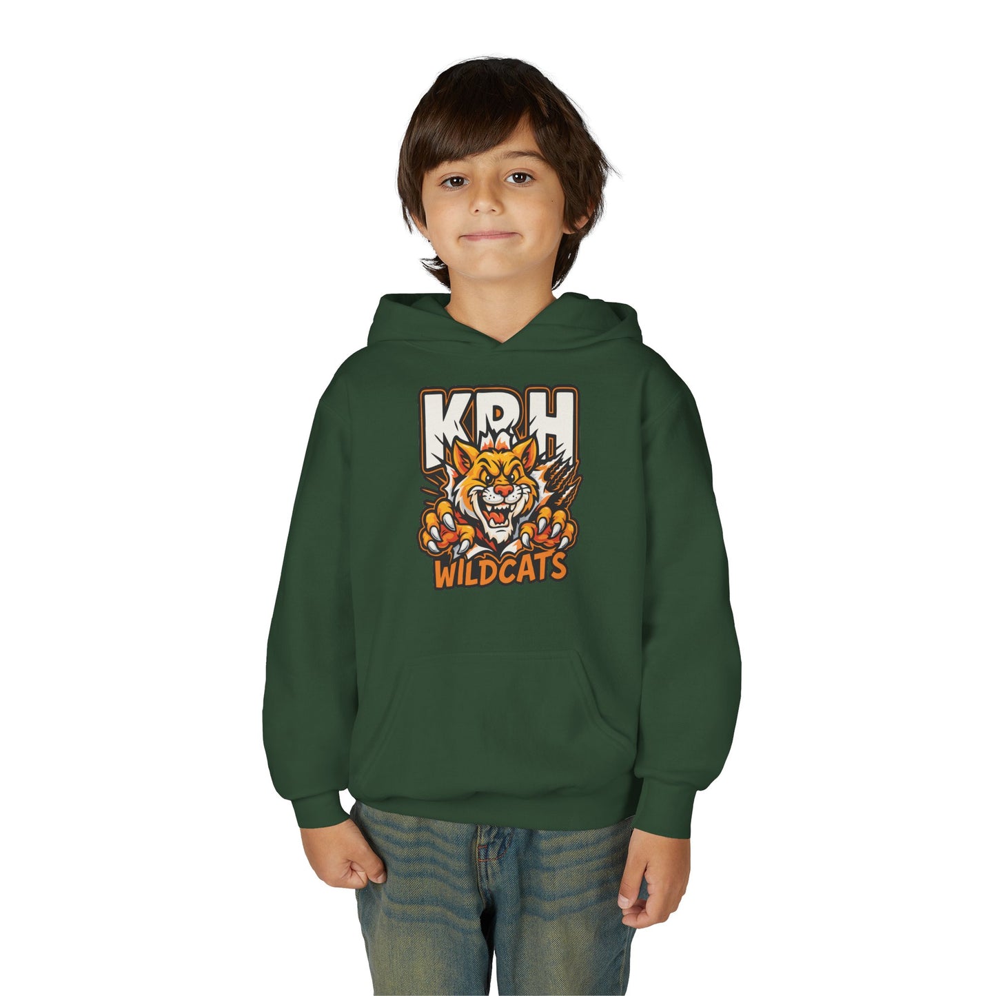 KRH Wildcats Youth Hoodie - Forest Green