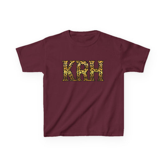 KRH Leopard Print Youth Tee - Maroon