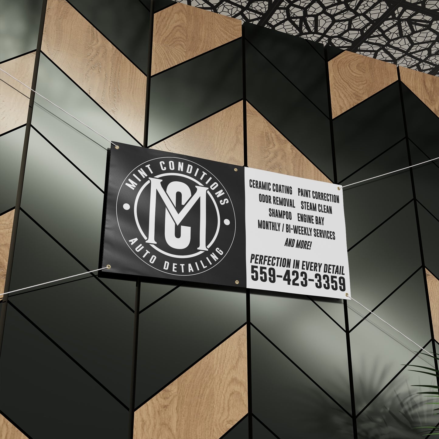 Matte Banner - Mint Conditions Auto Detailing Logo Banner