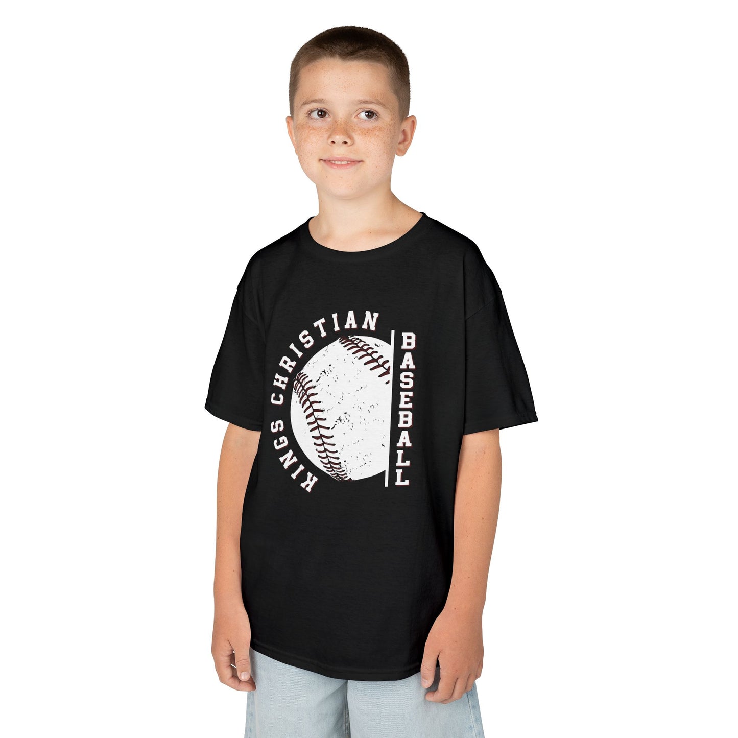 King's Christian Baseball Black Tee - Youth