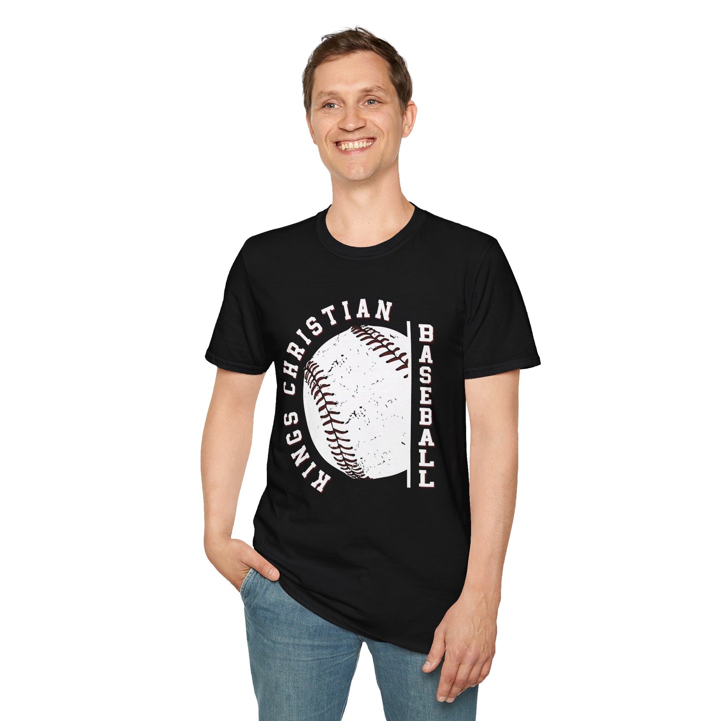 King's Christian Baseball Black Tee - Adult