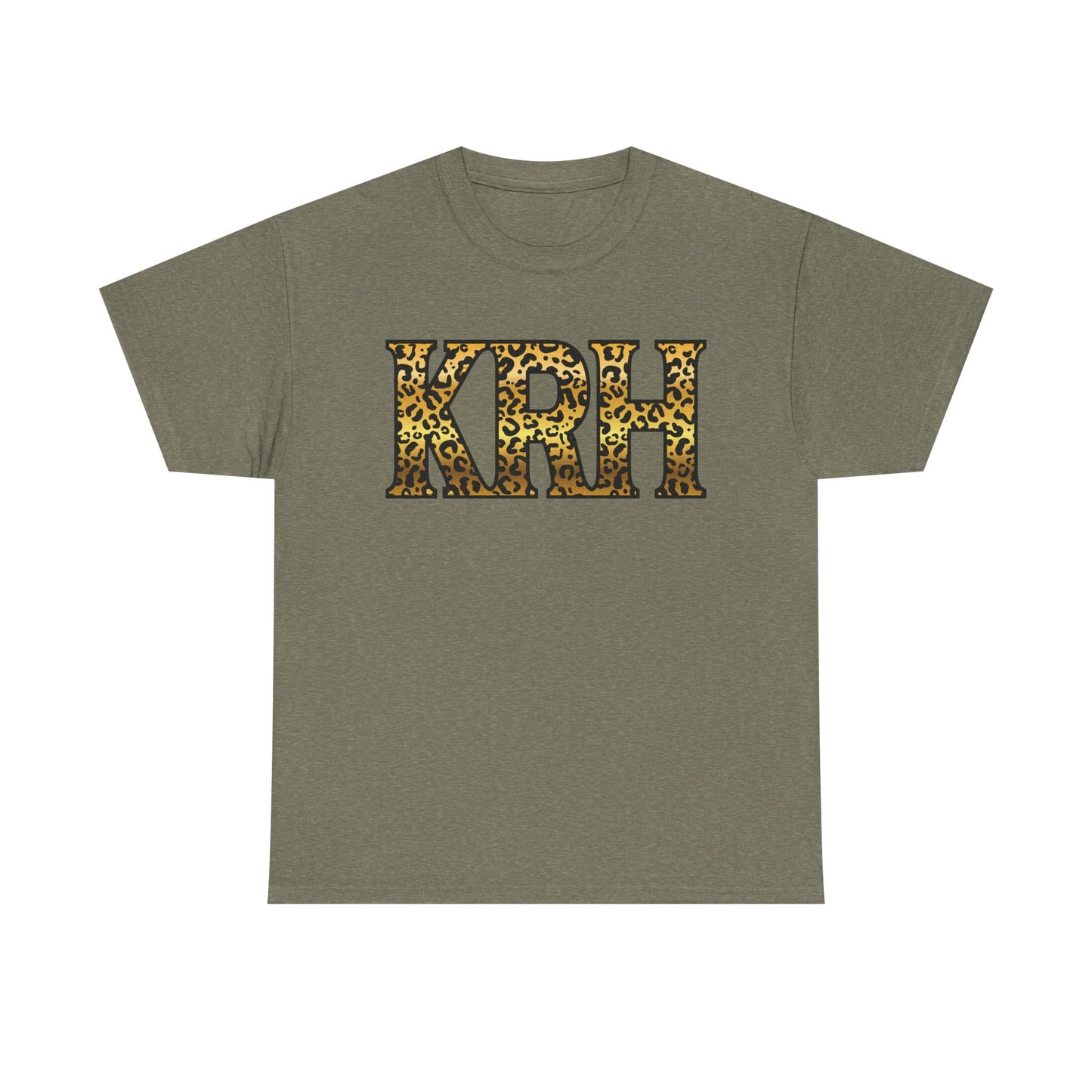 KRH Leopard Print Unisex Tee - Military Green