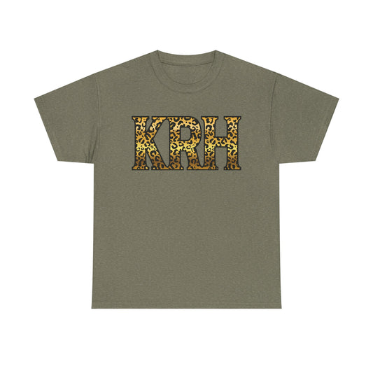 KRH Leopard Print Unisex Tee - Military Green