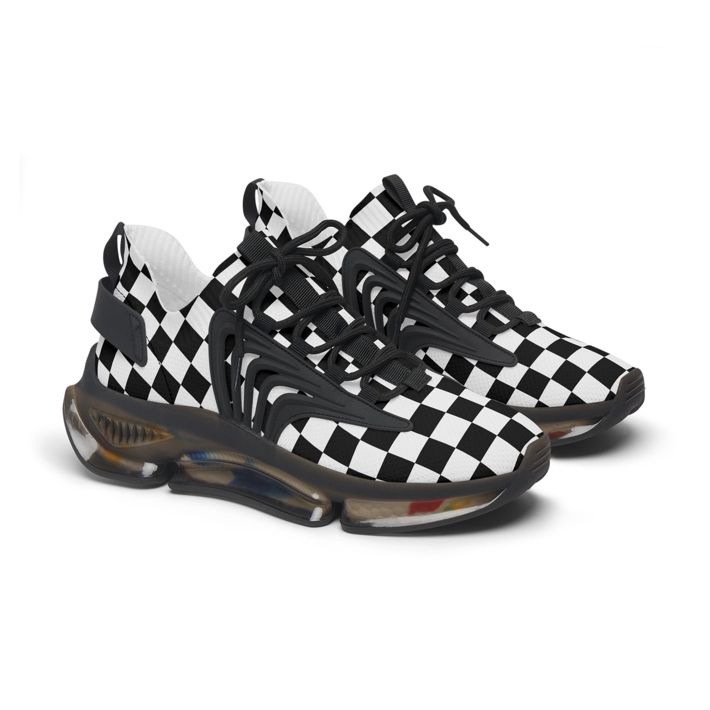 Checkered Women's Mesh Sneakers