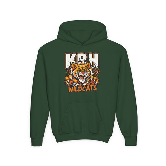 KRH Wildcats Youth Hoodie - Forest Green