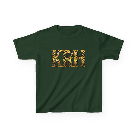 KRH Leopard Print Youth Tee - Forest Green