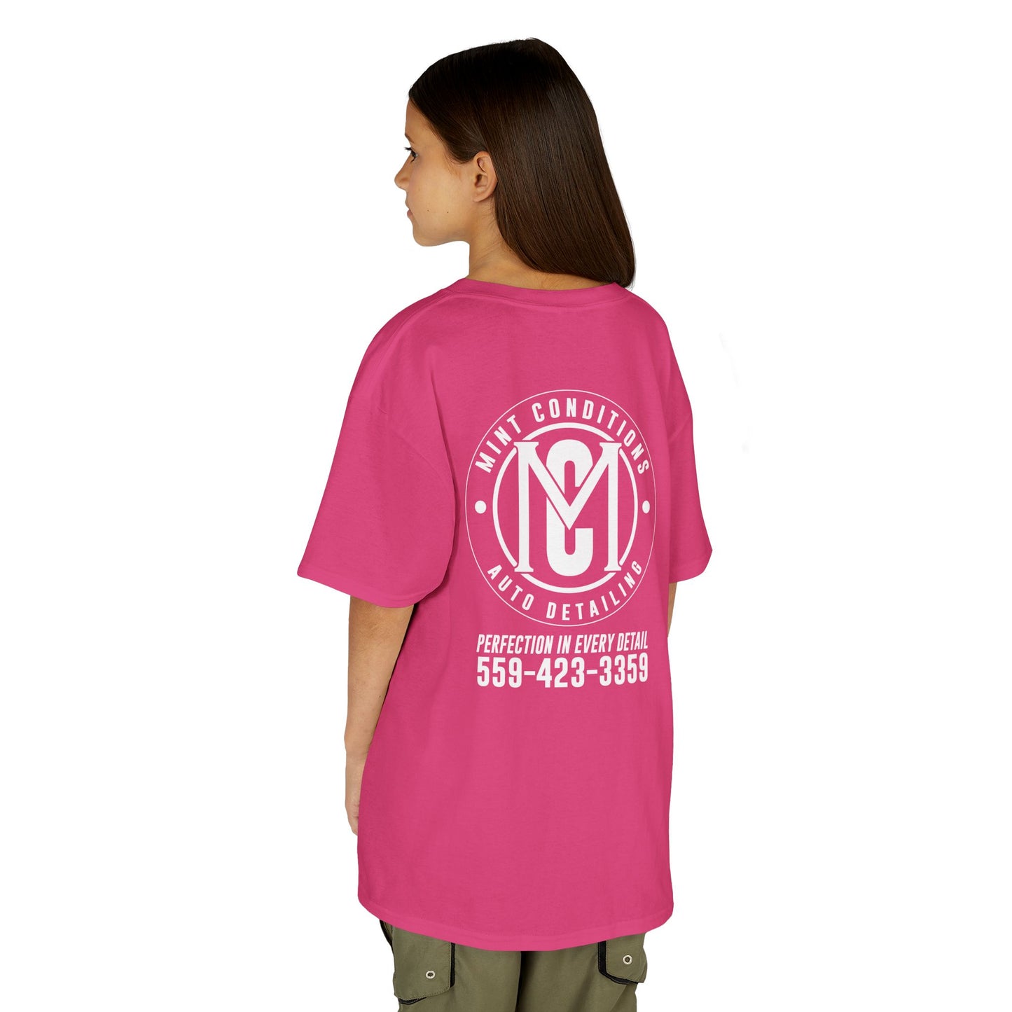 Mint Conditions Auto Detailing Youth Tee - Pink