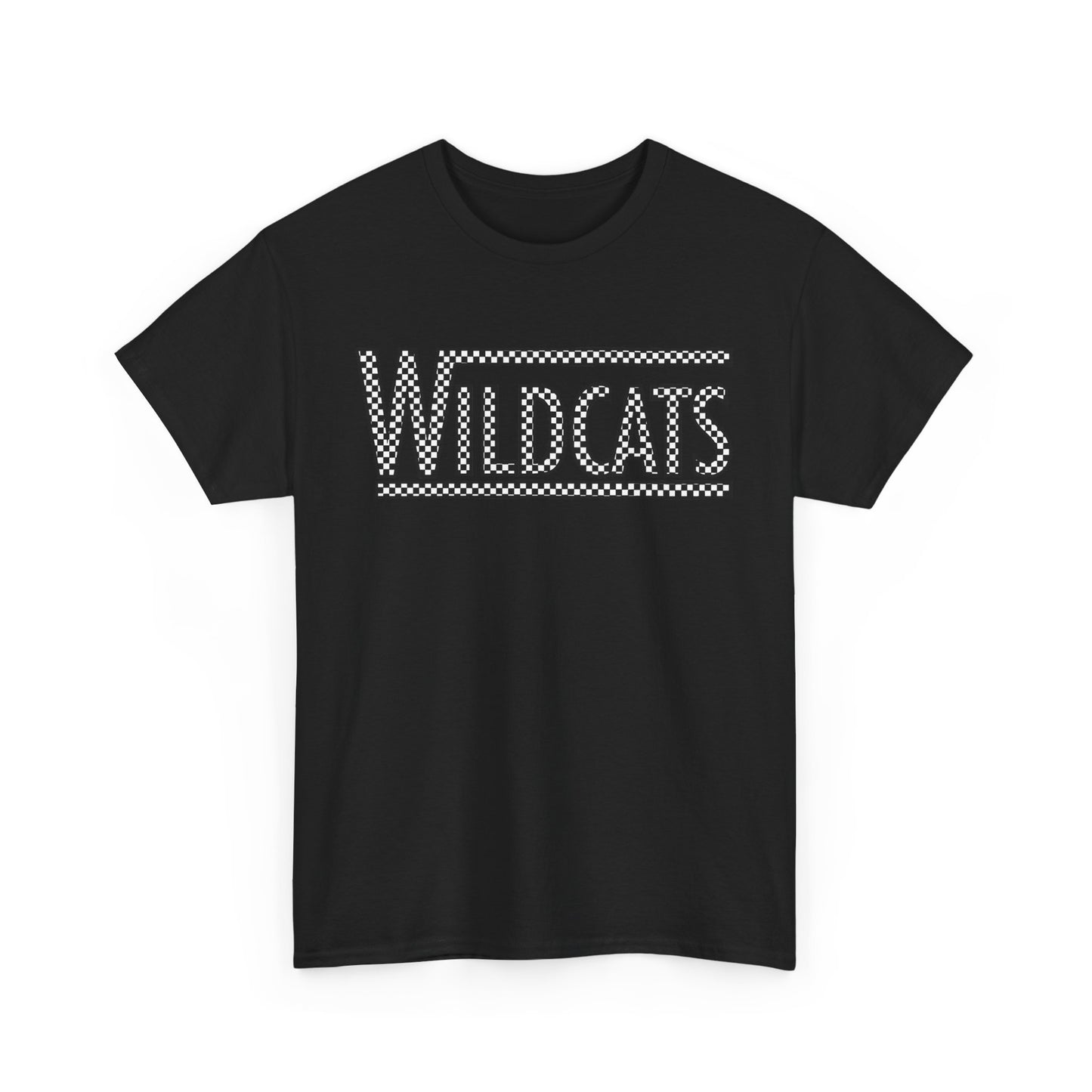 Checkered Wildcats Unisex Tee - Black