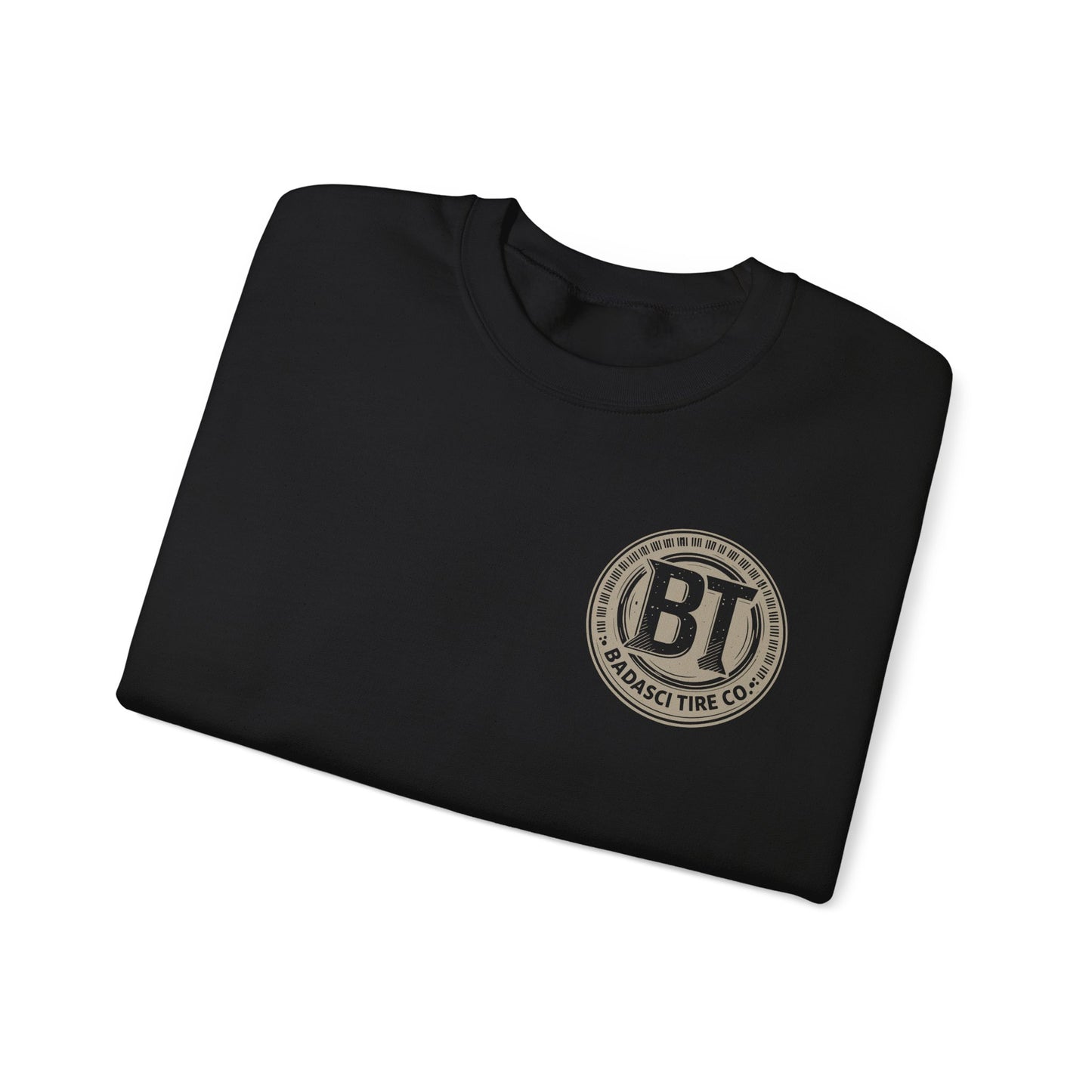 BT Badass-ee - Black Crewneck Sweatshirt (w/o Arm Design)