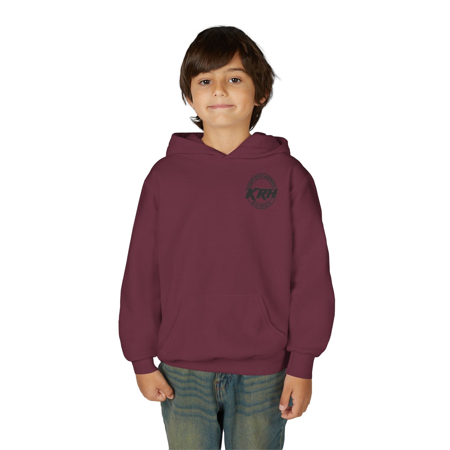 KRH Wildcats Youth Hoodie - Maroon (Front & Back Logo)